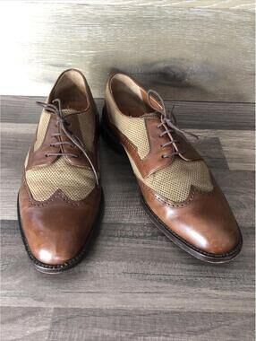 Garys International Oxford Brown Leather Men’s Shoes Size 9